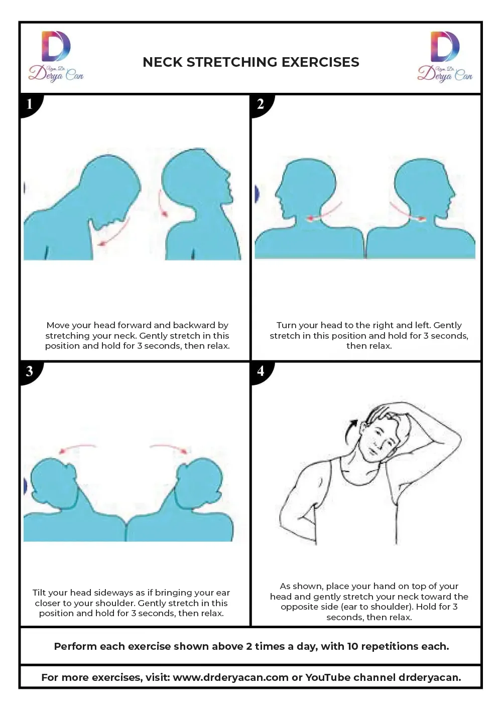 Neck Exercises 1 Boyun esnetme egzersizleri ile kasları rahatlatın ve ağrıyı azaltın.