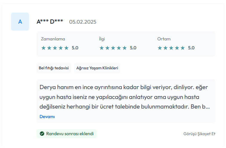Yorumlar 5 Dr Derya Can Yorumlar - Doktorlar Sitesi - 5