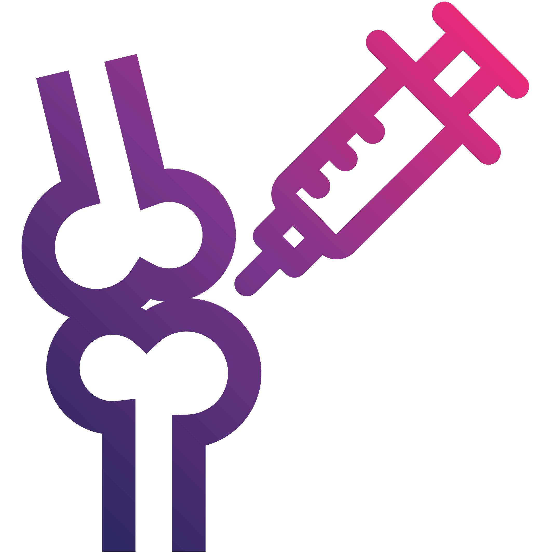 hyalunorik asit enjeksiyonları uygulaması ikon