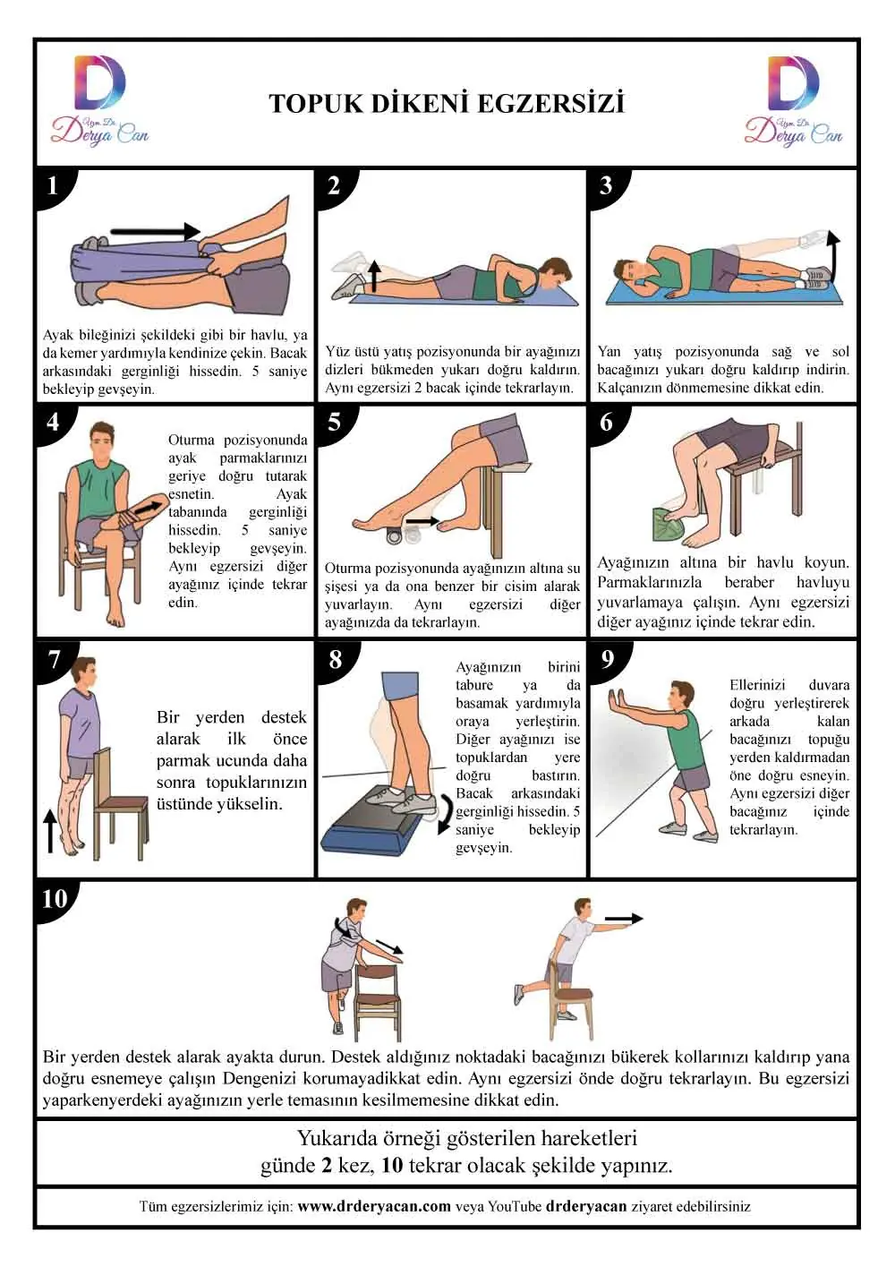 Topuk Dikeni Egzersizleri 1 Topuk Dikeni Egzersizleri plantar fasiit egzersizleri Uzm Dr. Derya Can