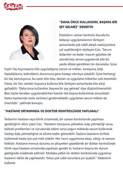 Uzm Dr. Derya CAN - Sabah Gazetesi